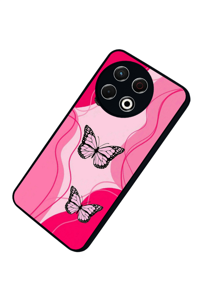 Tecno Spark 30 Pro Uyumlu Kelebek Tasarımlı Glossy Premium Kılıf