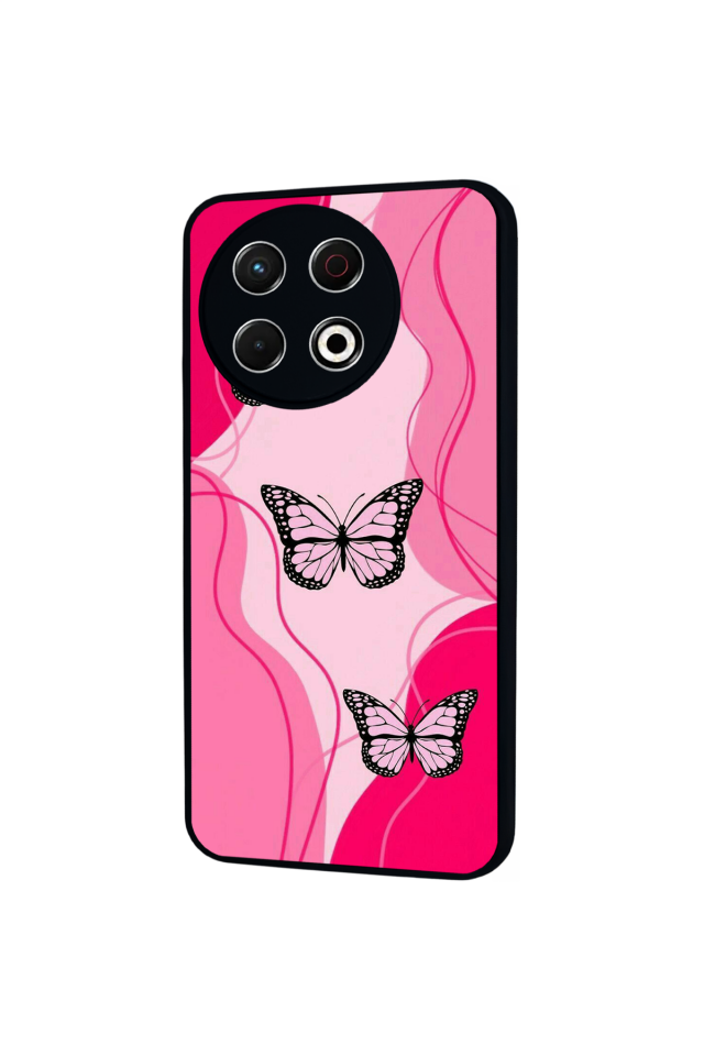 Tecno Spark 30 Pro Uyumlu Kelebek Tasarımlı Glossy Premium Kılıf