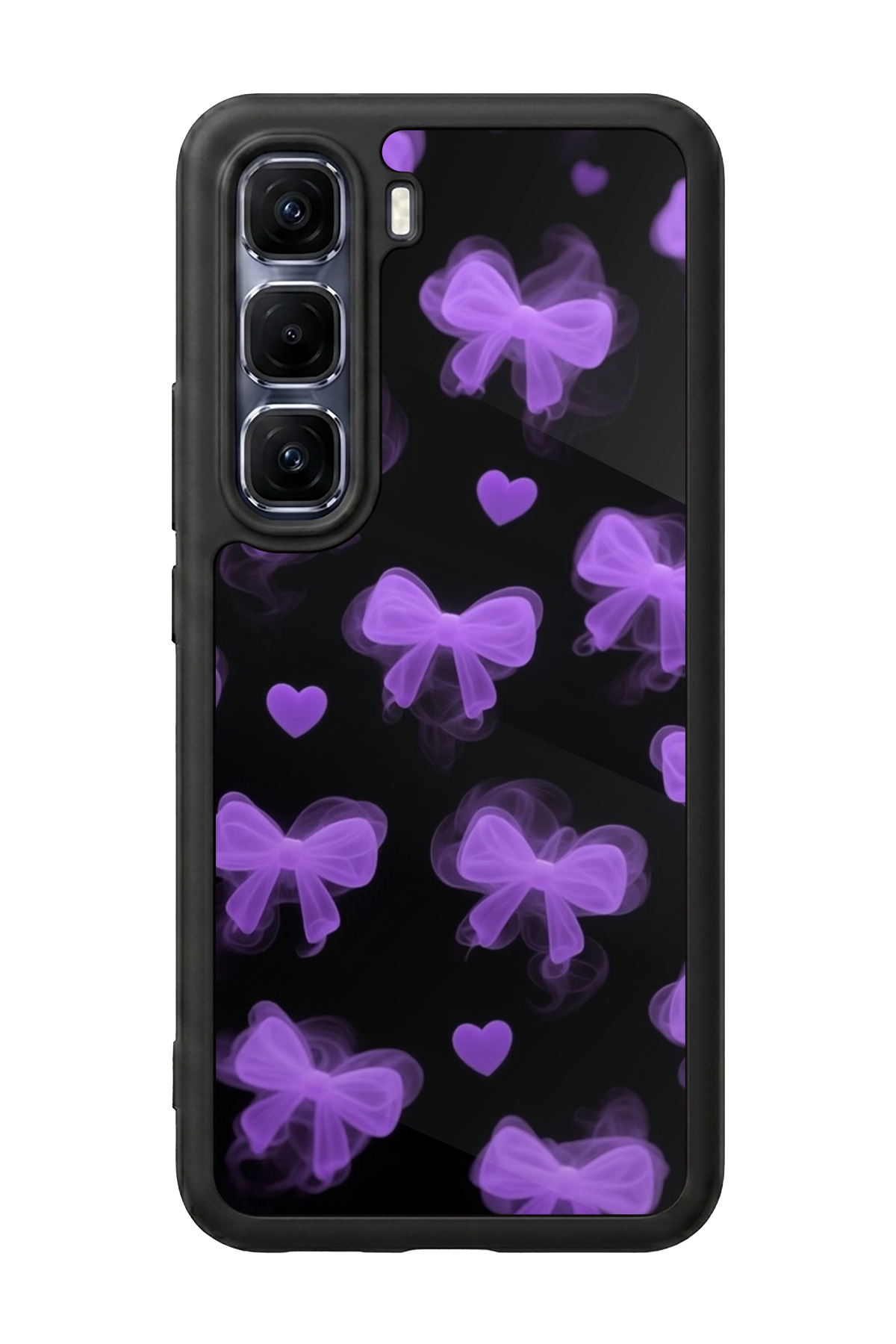 Infinix Hot 60 Pro Plus Uyumlu Kurdele Tasarımlı Glossy Premium Kılıf