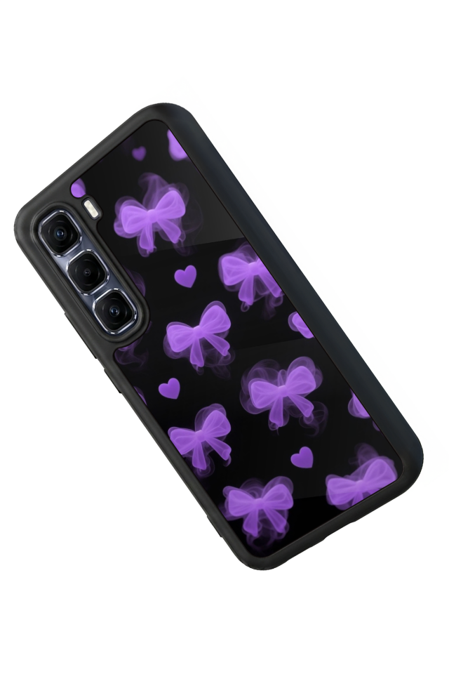 Infinix Hot 60 Pro Plus Uyumlu Kurdele Tasarımlı Glossy Premium Kılıf