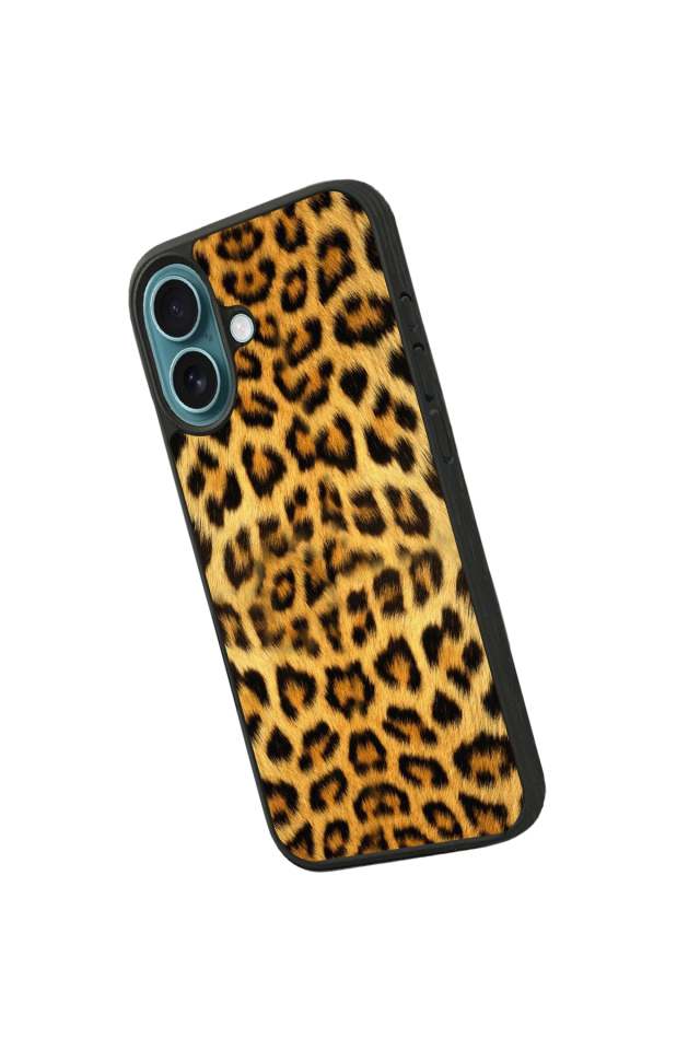 iPhone 16 Uyumlu Leopar Tasarımlı Glossy Premium Kılıf