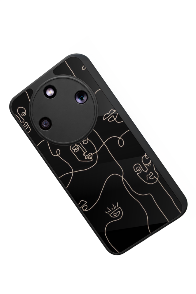 Honor Magic 8 Lite Uyumlu Line Art Tasarımlı Glossy Premium Kılıf