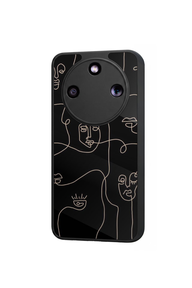 Honor Magic 8 Lite Uyumlu Line Art Tasarımlı Glossy Premium Kılıf