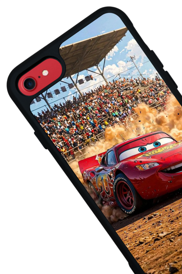 iPhone SE Uyumlu Şimsek McQueen Tasarımlı Glossy Premium Kılıf