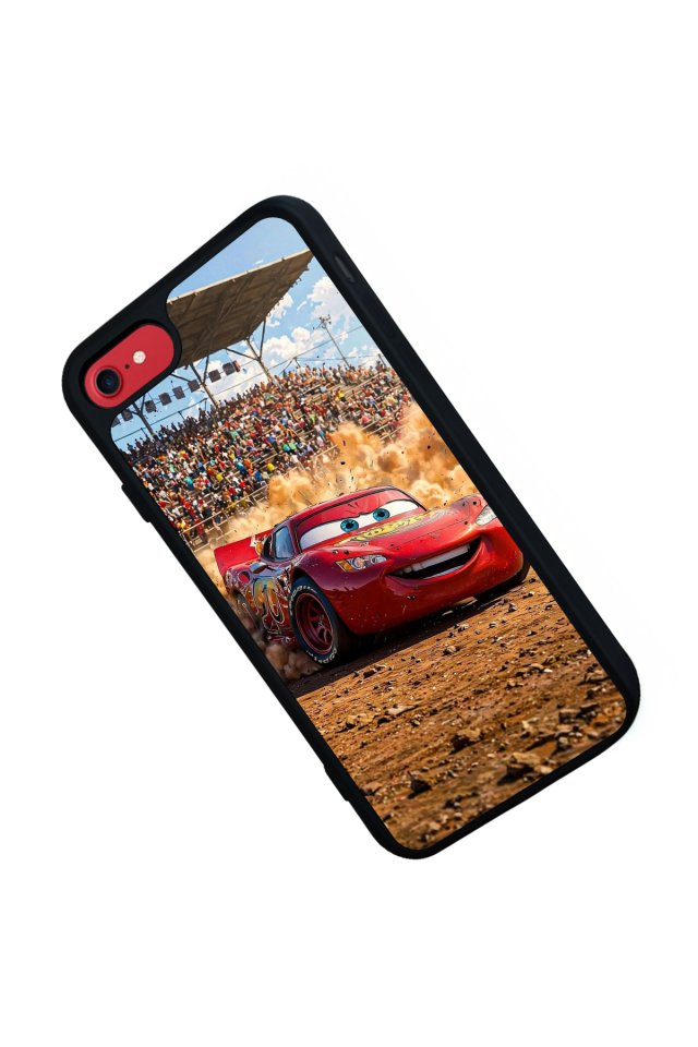 iPhone SE Uyumlu Şimsek McQueen Tasarımlı Glossy Premium Kılıf