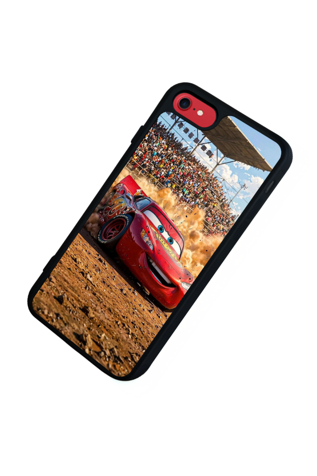 iPhone SE Uyumlu Şimsek McQueen Tasarımlı Glossy Premium Kılıf