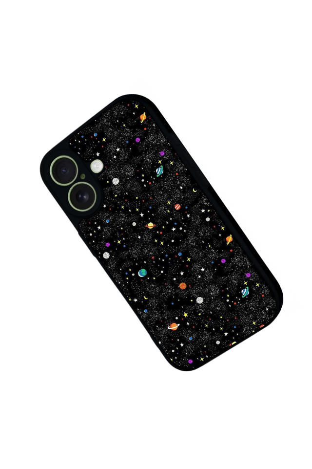iPhone 17 Uyumlu Uzay Tasarımlı Glossy Premium Kılıf