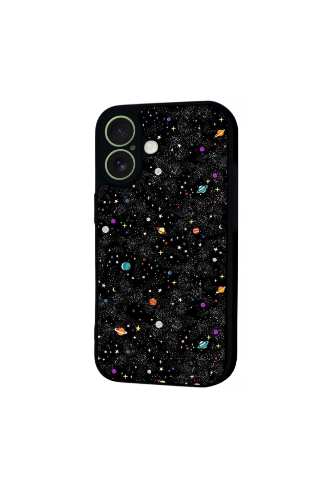 iPhone 17 Uyumlu Uzay Tasarımlı Glossy Premium Kılıf