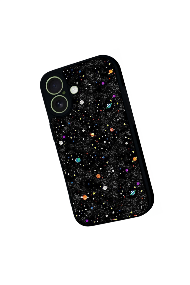 iPhone 17 Uyumlu Uzay Tasarımlı Glossy Premium Kılıf
