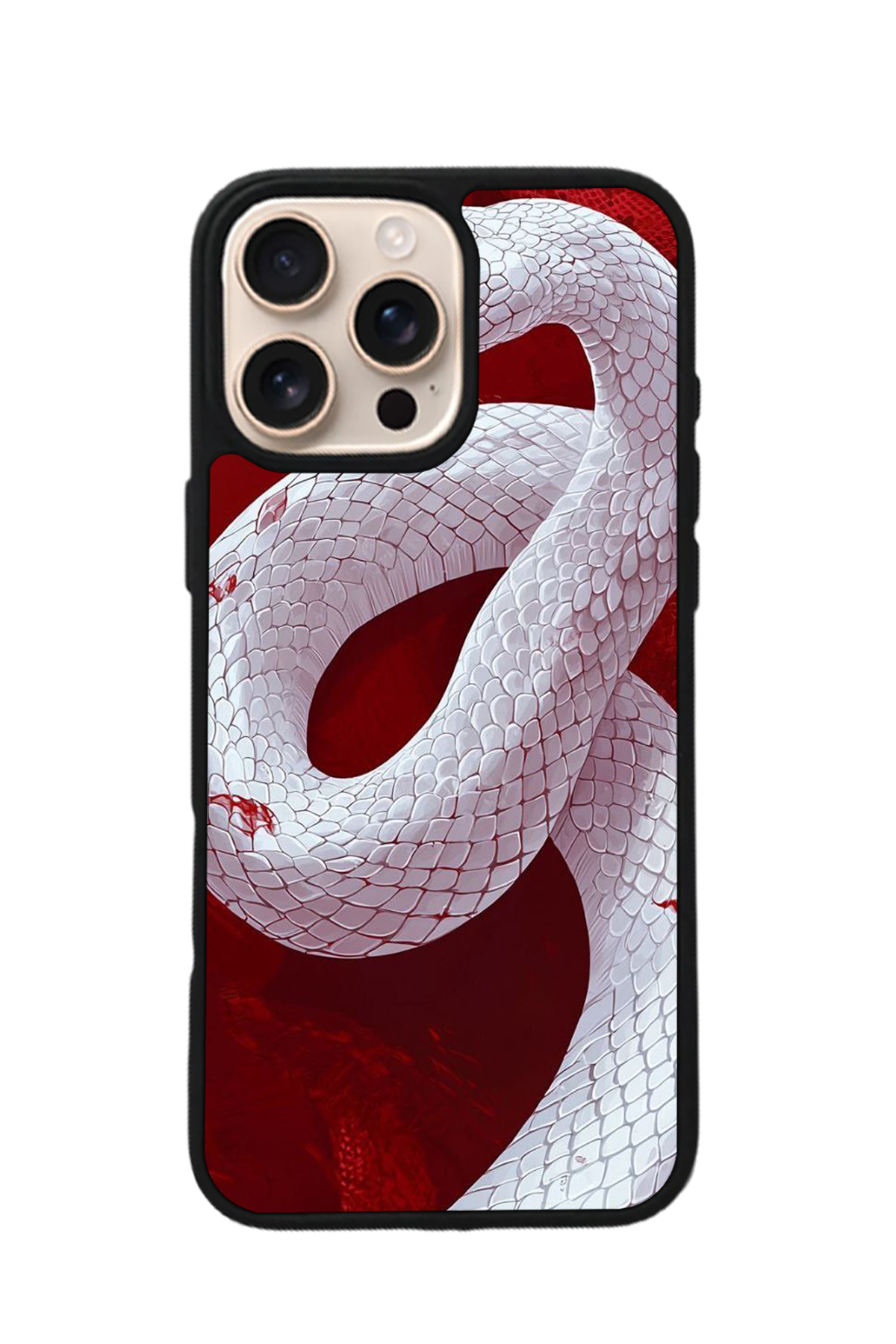 iPhone 14 Pro Uyumlu Yılan Tasarımlı Glossy Premium Kılıf