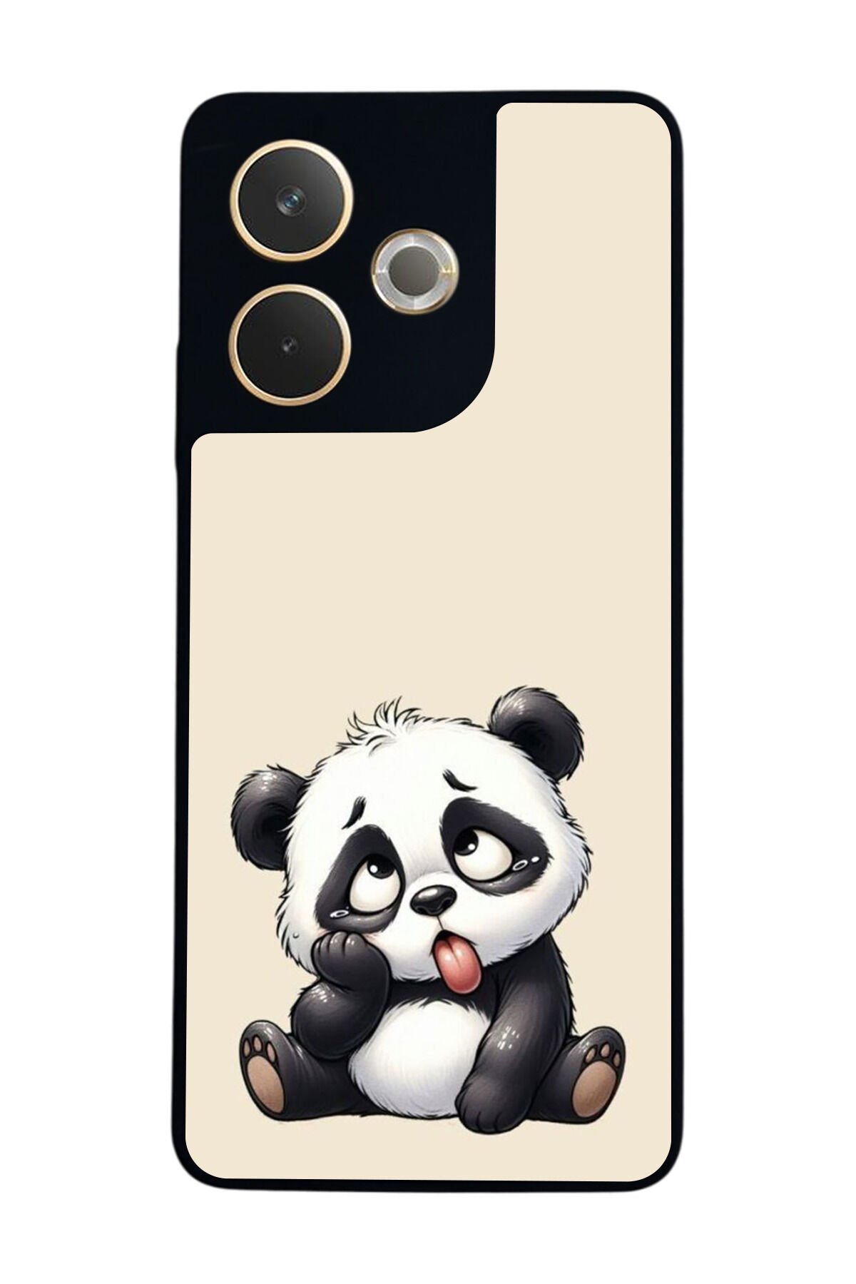 Oppo A5 Pro Uyumlu Panda Tasarımlı Glossy Premium Kılıf