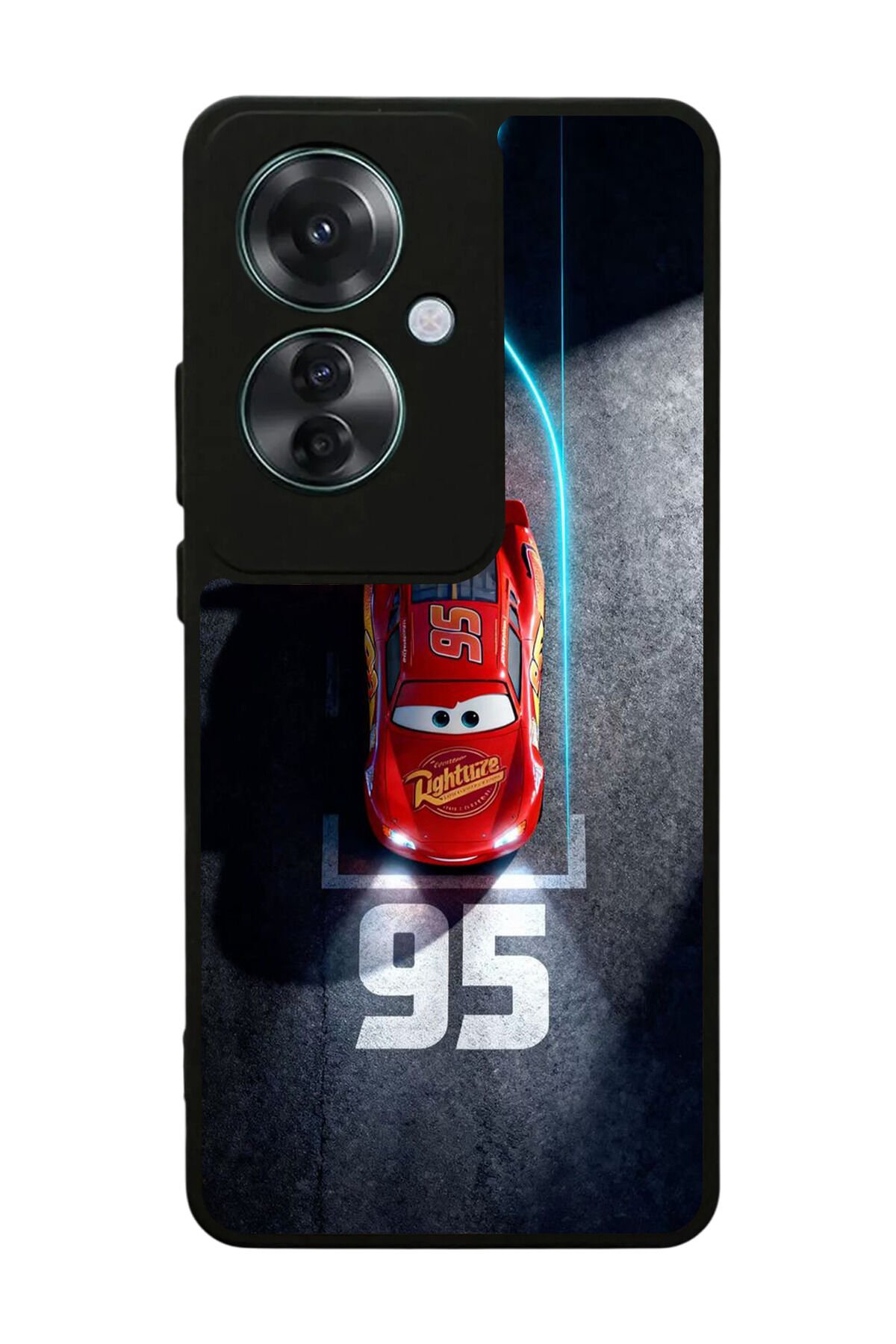 Oppo Reno 11F Uyumlu Şimsek McQueen Tasarımlı Glossy Premium Kılıf