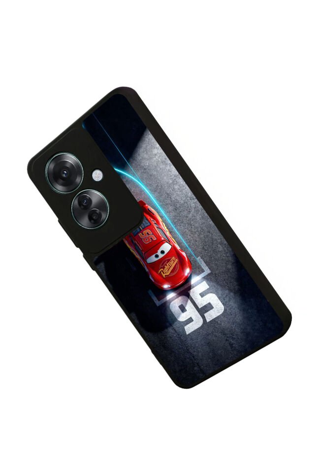 Oppo Reno 11F Uyumlu Şimsek McQueen Tasarımlı Glossy Premium Kılıf