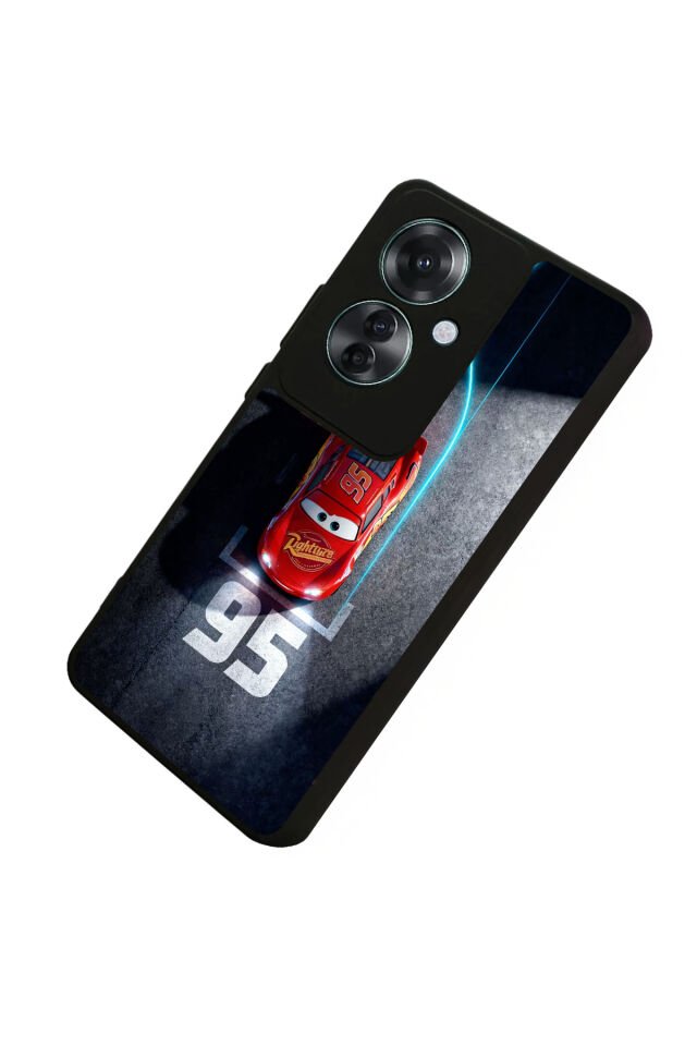 Oppo Reno 11F Uyumlu Şimsek McQueen Tasarımlı Glossy Premium Kılıf