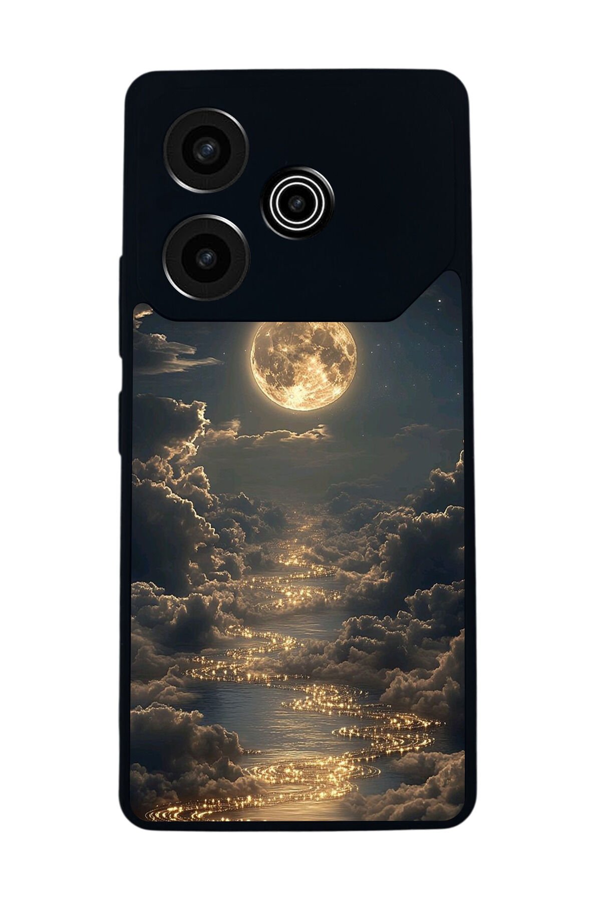 Tecno Pova 6 Uyumlu Ay Tasarımlı Glossy Premium Kılıf