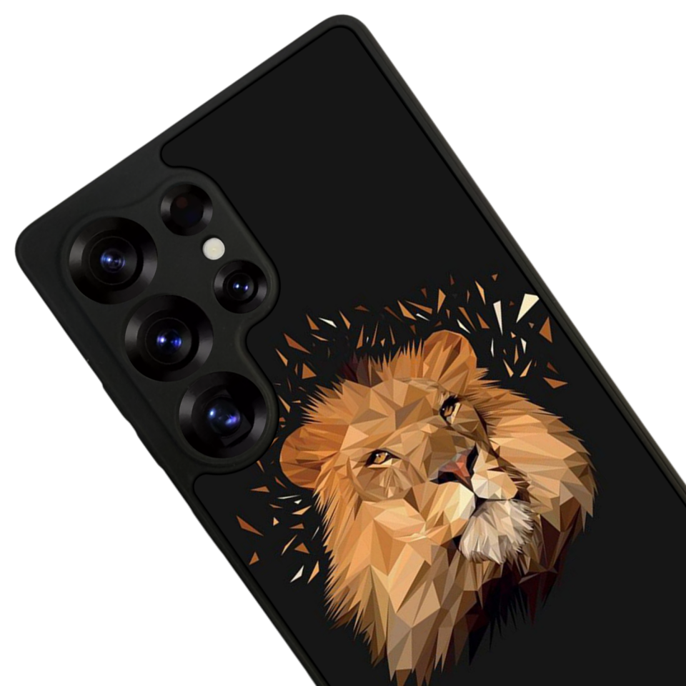 Samsung Galaxy S25 Ultra Uyumlu Aslan Tasarımlı Glossy Premium Kılıf