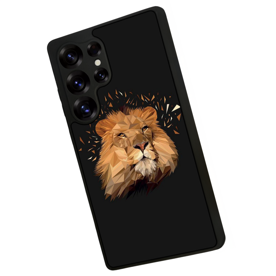 Samsung Galaxy S25 Ultra Uyumlu Aslan Tasarımlı Glossy Premium Kılıf