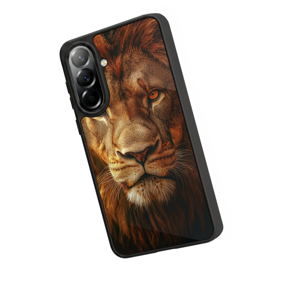 Samsung Galaxy A57 Uyumlu Aslan Tasarımlı Glossy Premium Kılıf