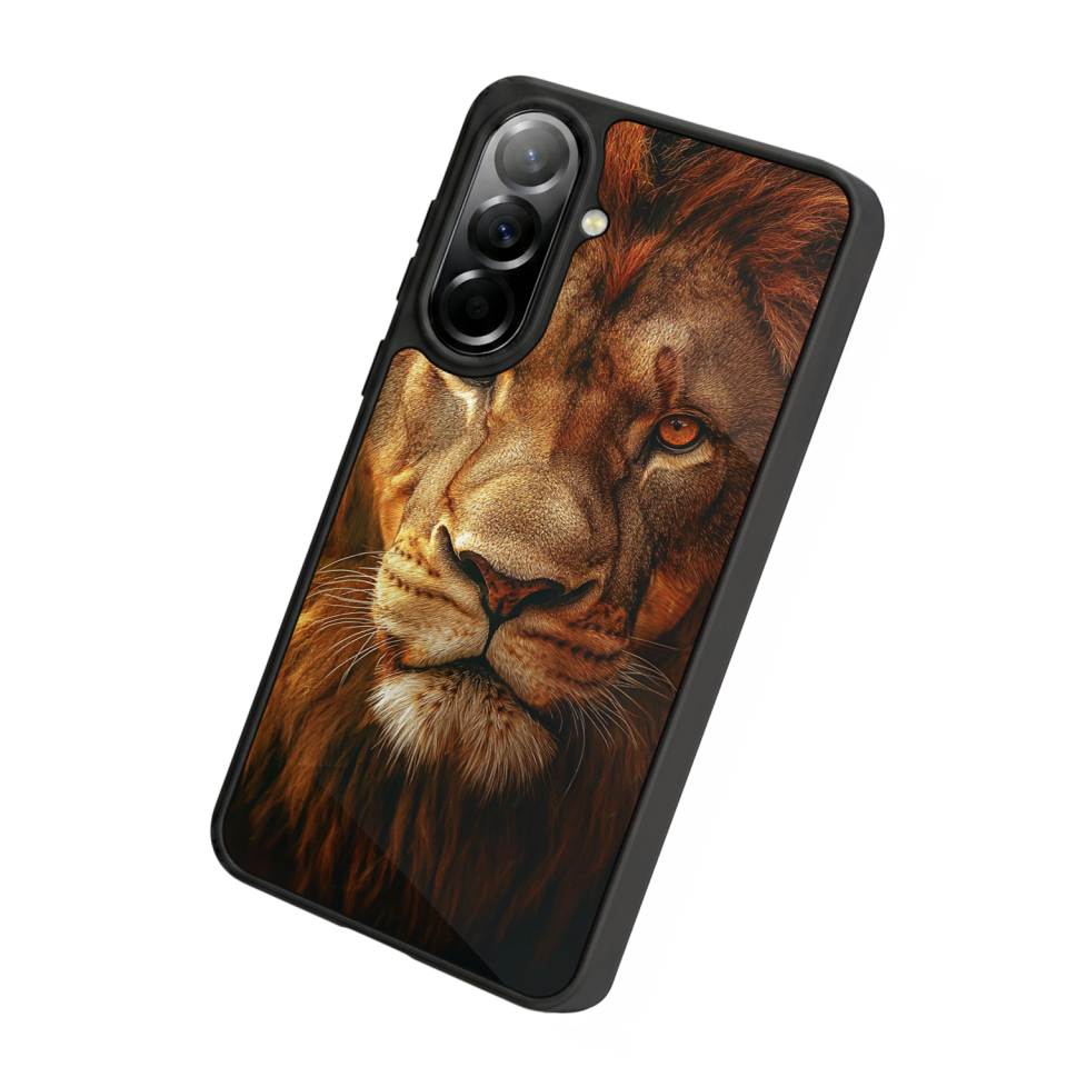 Samsung Galaxy A57 Uyumlu Aslan Tasarımlı Glossy Premium Kılıf