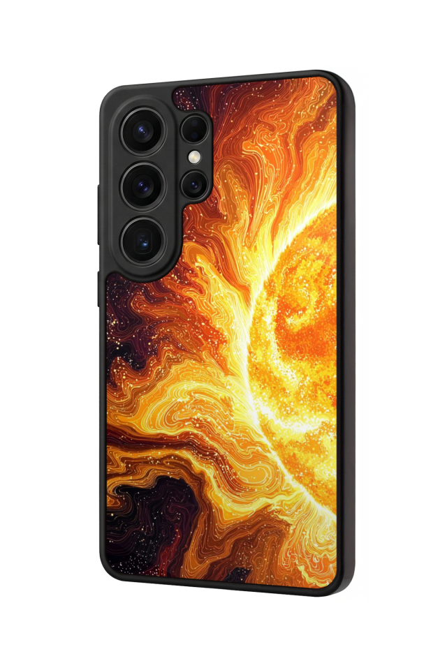 Samsung Galaxy S26 Ultra Uyumlu Güneş Tasarımlı Glossy Premium Kılıf