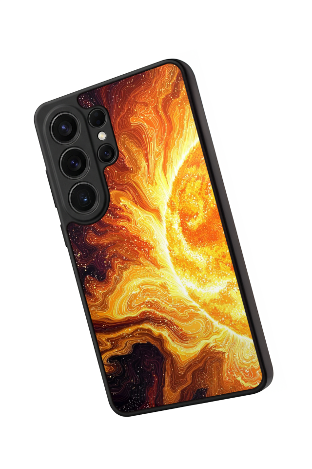 Samsung Galaxy S26 Ultra Uyumlu Güneş Tasarımlı Glossy Premium Kılıf