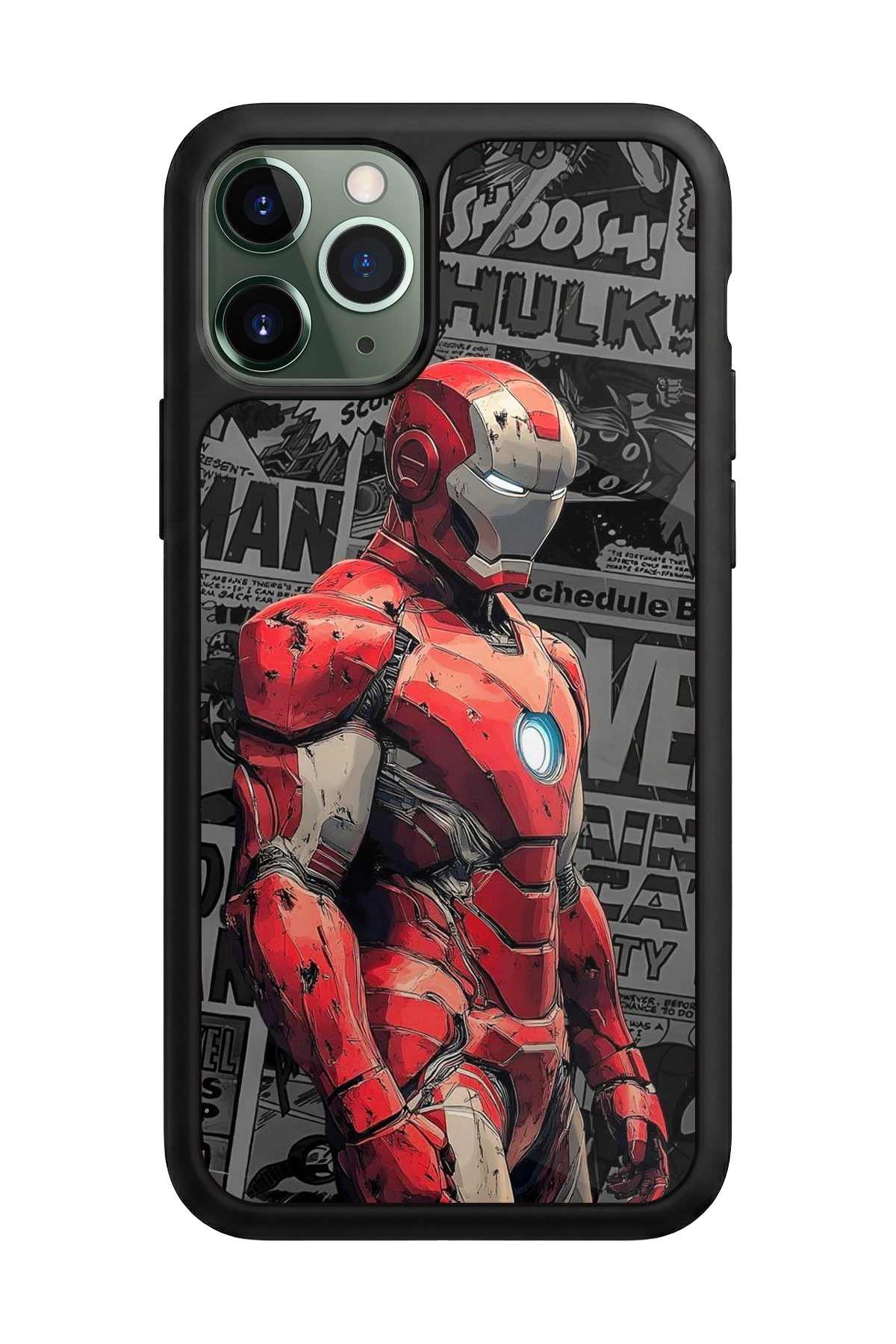 iPhone 11 Pro Max Uyumlu Iron Man ( Demir Adam ) Tasarımlı Glossy Premium Kılıf