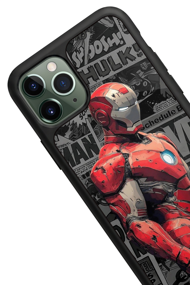 iPhone 11 Pro Max Uyumlu Iron Man ( Demir Adam ) Tasarımlı Glossy Premium Kılıf