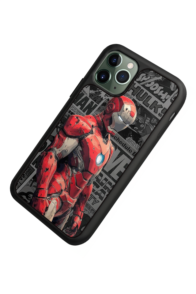 iPhone 11 Pro Max Uyumlu Iron Man ( Demir Adam ) Tasarımlı Glossy Premium Kılıf