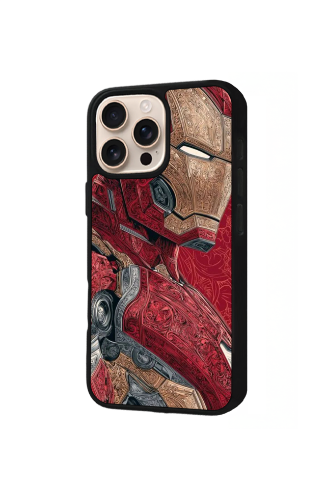 iPhone 14 Pro Uyumlu Iron Man ( Demir Adam ) Tasarımlı Glossy Premium Kılıf