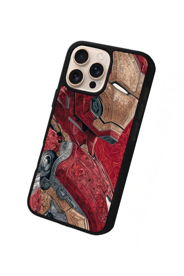 iPhone 14 Pro Uyumlu Iron Man ( Demir Adam ) Tasarımlı Glossy Premium Kılıf
