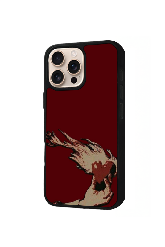 iPhone 15 Pro Max Uyumlu Kalp Love Tasarımlı Glossy Premium Kılıf