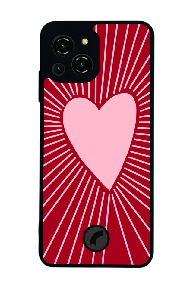 Reeder S23 Pro Max Uyumlu Kalp Love Tasarımlı Glossy Premium Kılıf
