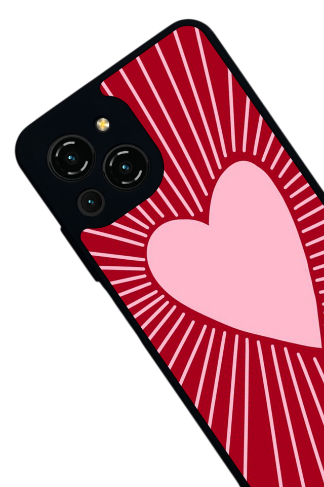 Reeder S23 Pro Max Uyumlu Kalp Love Tasarımlı Glossy Premium Kılıf