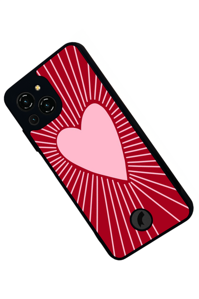 Reeder S23 Pro Max Uyumlu Kalp Love Tasarımlı Glossy Premium Kılıf