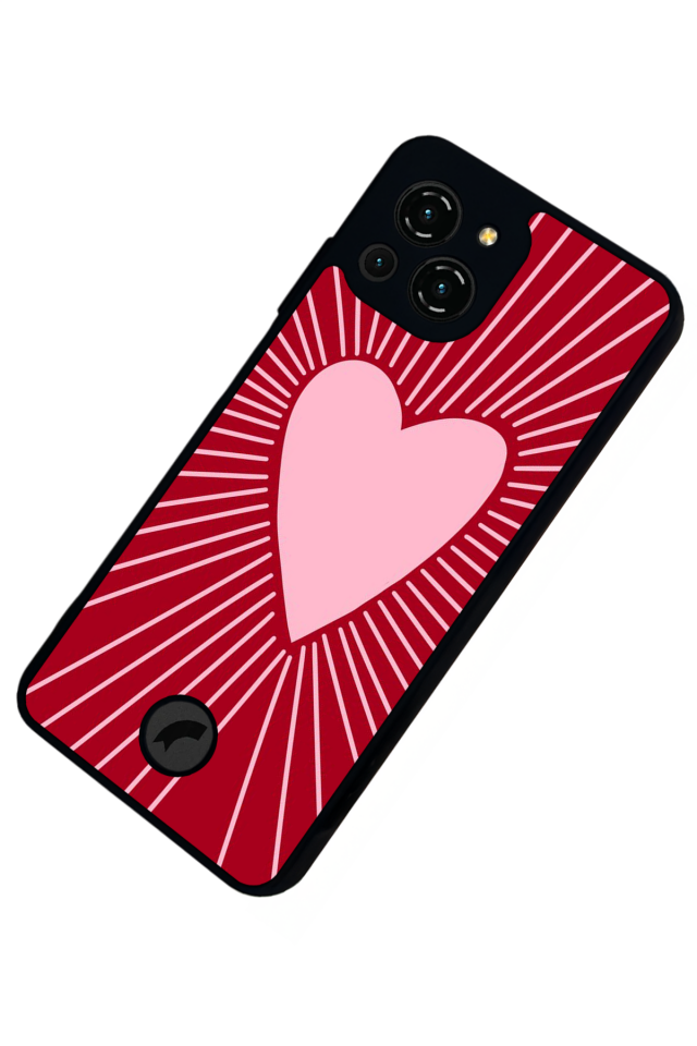 Reeder S23 Pro Max Uyumlu Kalp Love Tasarımlı Glossy Premium Kılıf