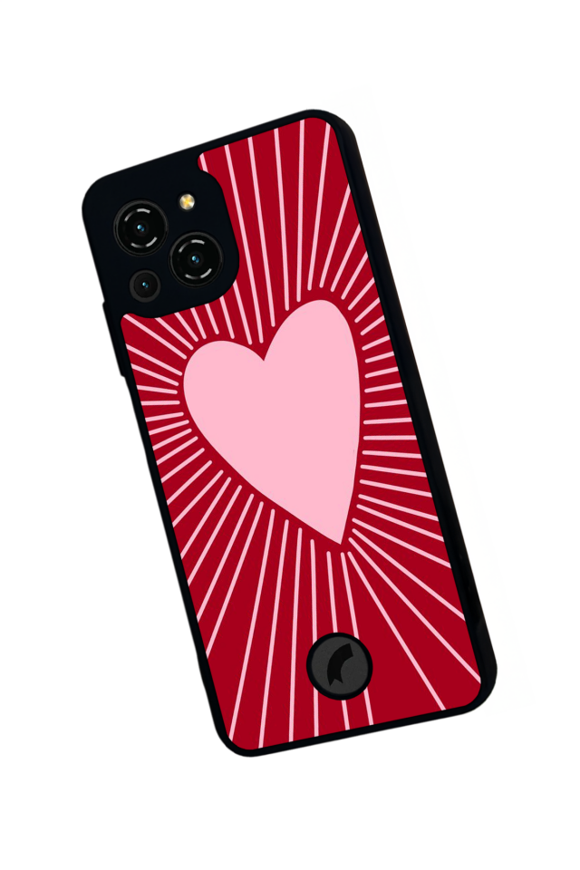 Reeder S23 Pro Max Uyumlu Kalp Love Tasarımlı Glossy Premium Kılıf