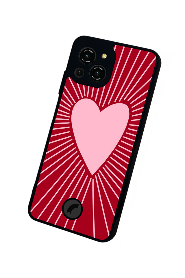 Reeder S23 Pro Max Uyumlu Kalp Love Tasarımlı Glossy Premium Kılıf
