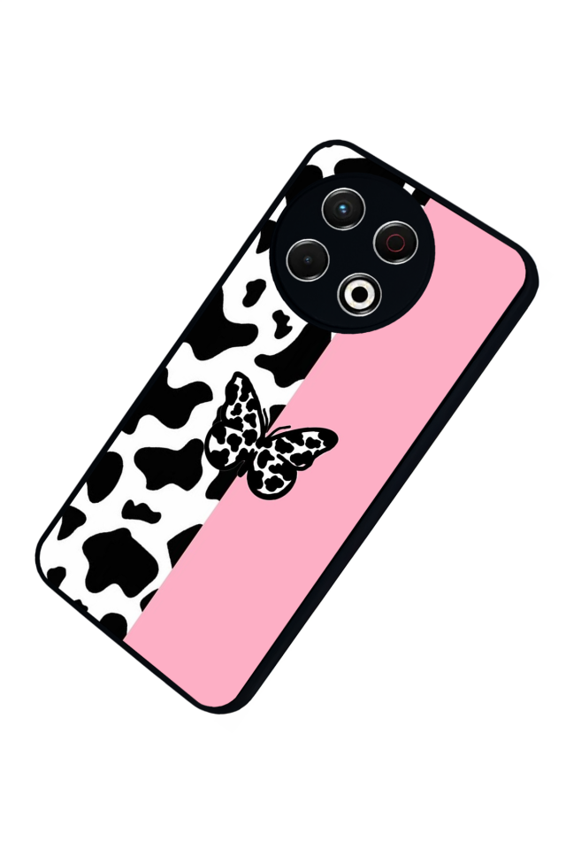 Tecno Spark 30 Pro Uyumlu Kelebek Tasarımlı Glossy Premium Kılıf