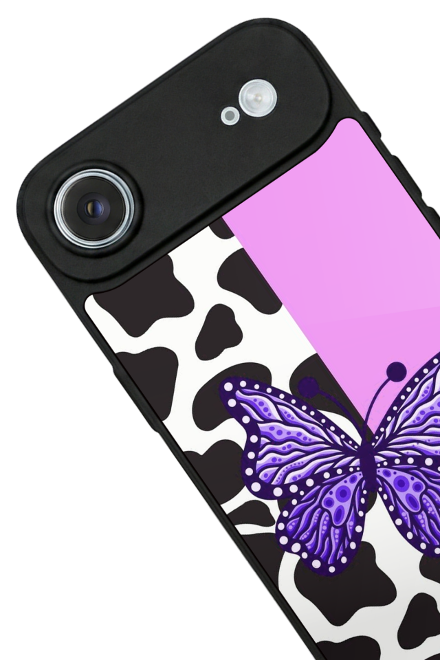 iPhone 17 Air Uyumlu Kelebek Tasarımlı Glossy Premium Kılıf