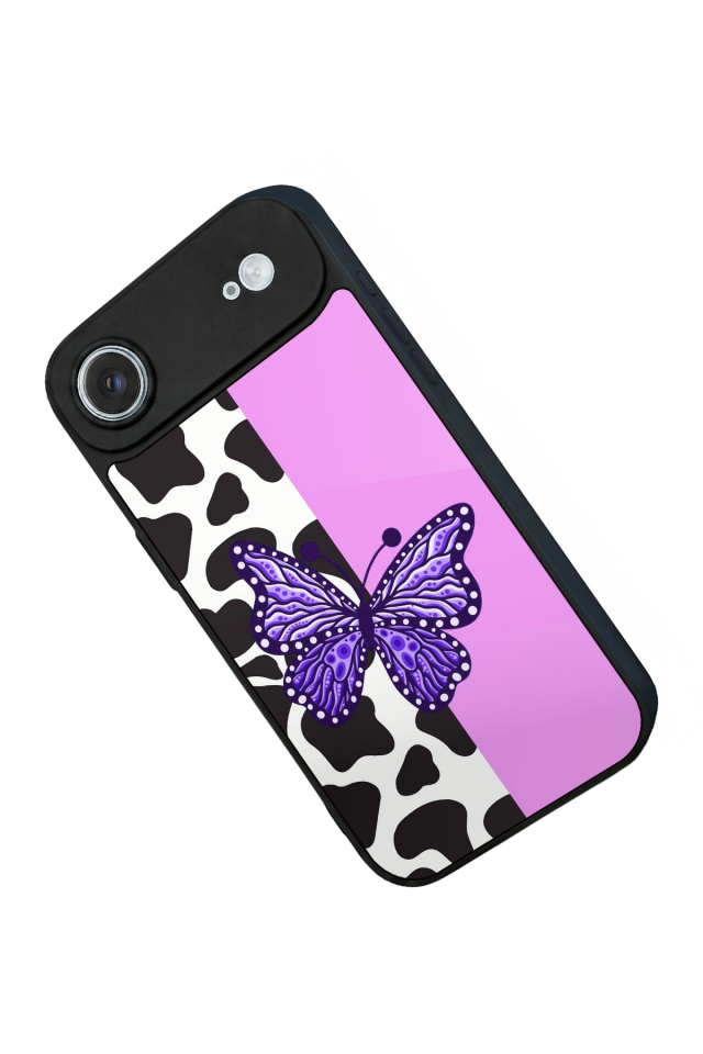 iPhone 17 Air Uyumlu Kelebek Tasarımlı Glossy Premium Kılıf