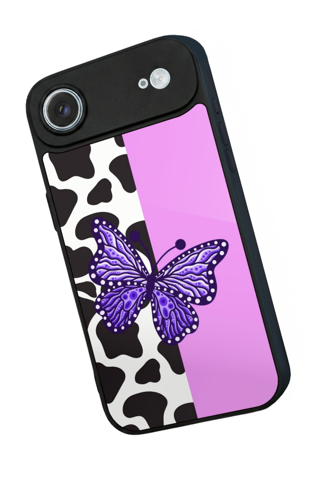 iPhone 17 Air Uyumlu Kelebek Tasarımlı Glossy Premium Kılıf