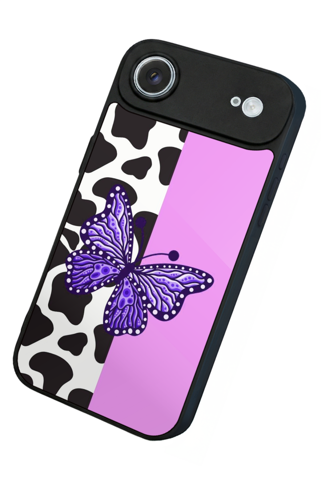 iPhone 17 Air Uyumlu Kelebek Tasarımlı Glossy Premium Kılıf
