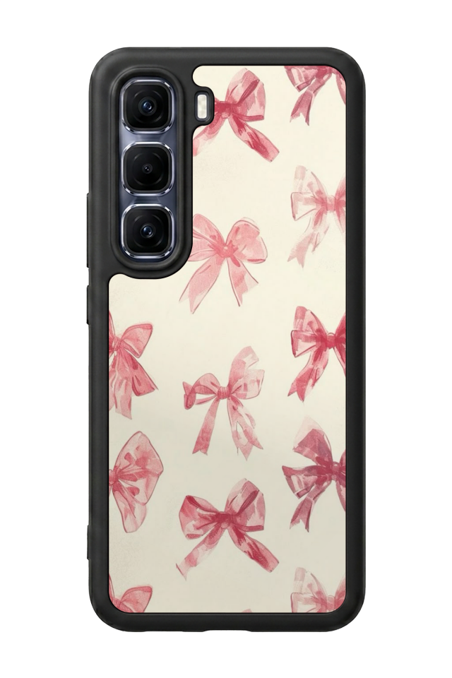 Infinix Hot 60 Pro Plus Uyumlu Kurdele Tasarımlı Glossy Premium Kılıf