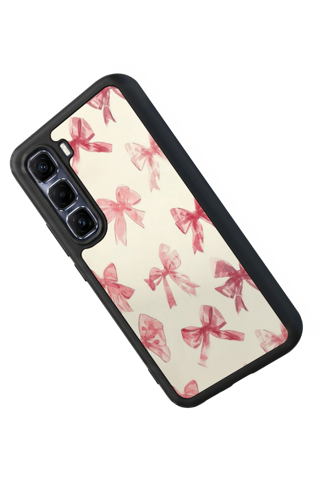 Infinix Hot 60 Pro Plus Uyumlu Kurdele Tasarımlı Glossy Premium Kılıf