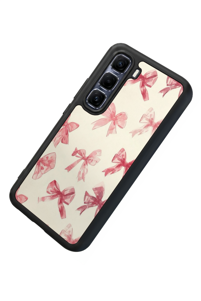 Infinix Hot 60 Pro Plus Uyumlu Kurdele Tasarımlı Glossy Premium Kılıf