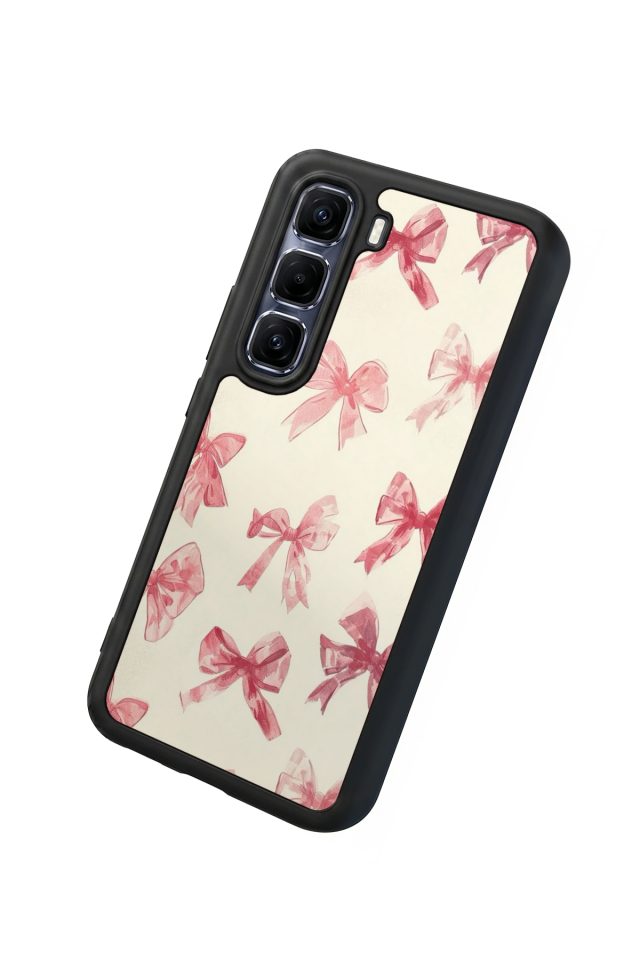 Infinix Hot 60 Pro Plus Uyumlu Kurdele Tasarımlı Glossy Premium Kılıf