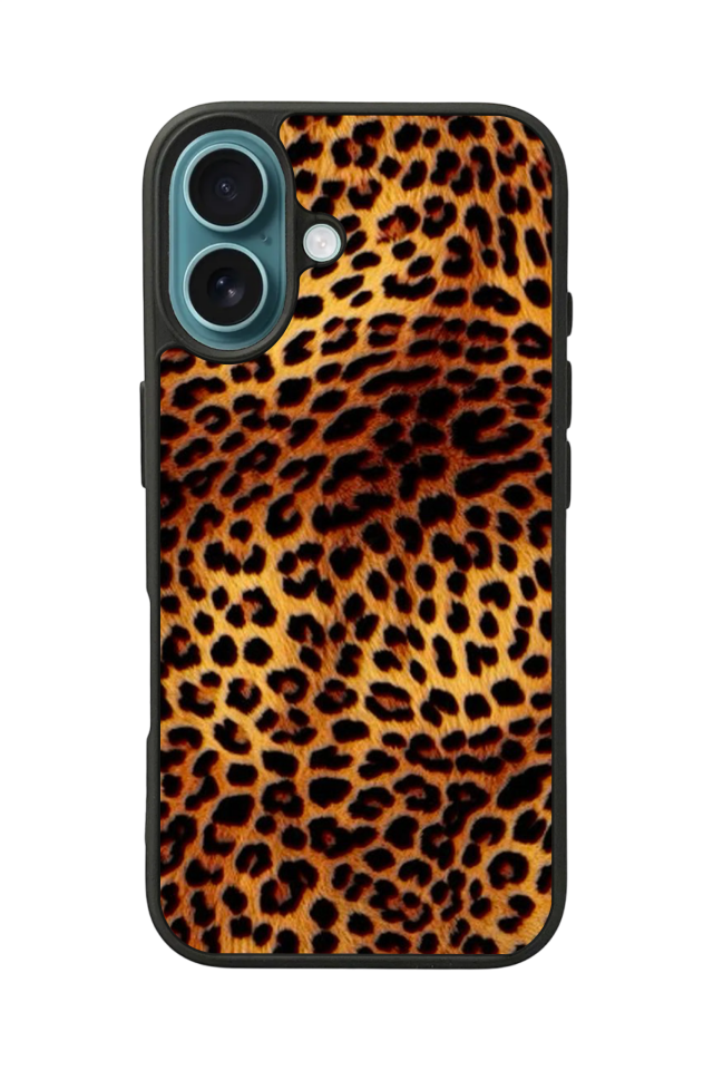 iPhone 16 Uyumlu Leopar Tasarımlı Glossy Premium Kılıf
