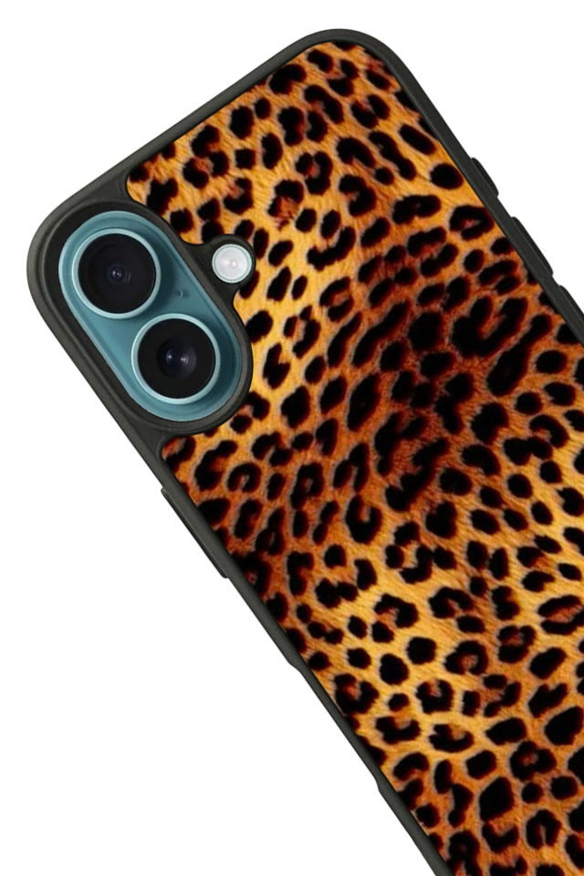 iPhone 16 Uyumlu Leopar Tasarımlı Glossy Premium Kılıf