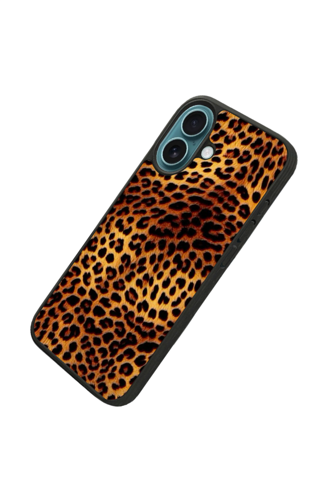 iPhone 16 Uyumlu Leopar Tasarımlı Glossy Premium Kılıf
