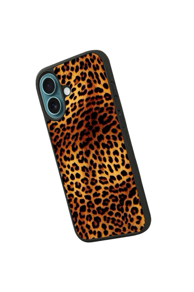 iPhone 16 Uyumlu Leopar Tasarımlı Glossy Premium Kılıf